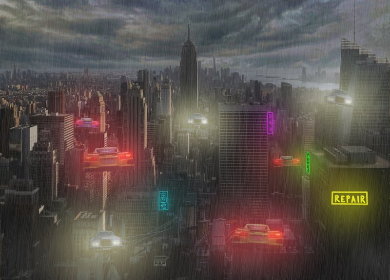 Let's Make A Collage #102 - Cyberpunk City