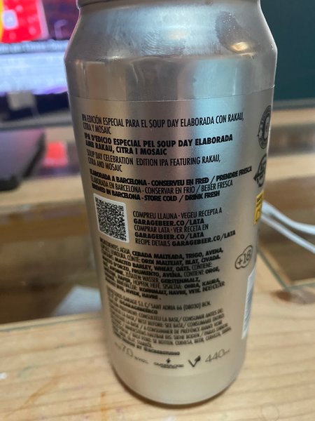 SOUP Rakau de Garage Beer Co. (Esp-Eng)