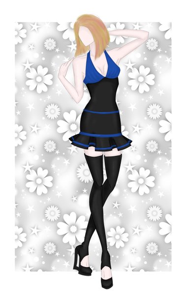 Fashion Illustration 024 - Black & Blue Every Occasion Dress (Process & Viseo)