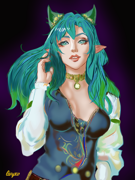 Drawing of Female Forest Healer | Holozing Healer Traits