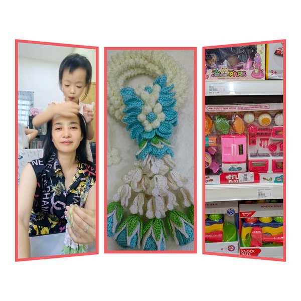The little one likes to disturb mom with our activities today.🤣🤣