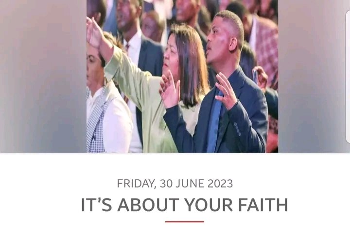 IT'S ABOUT YOUR FAITH 