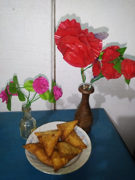 Snack recipe..make flattened rice samosa.. So crispy and tasty.