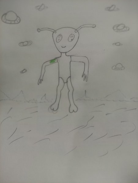 Alien Simple Drawing