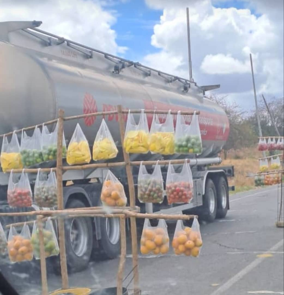   Vendedores ambulantes en cada carretera o vía nacional de nuestro país | Street vendors on every highway or national road in our country