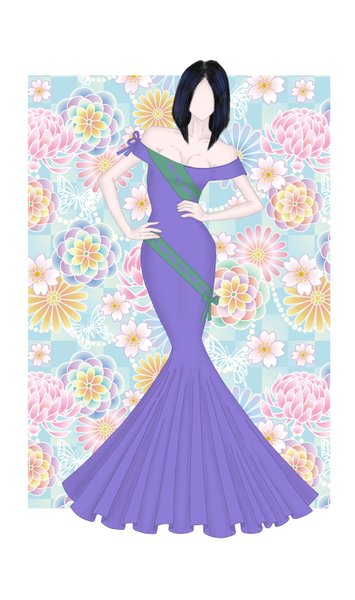 Fashion Illustration 025 - Purple & Green Mermaid Gown (Process and Drawing Video)