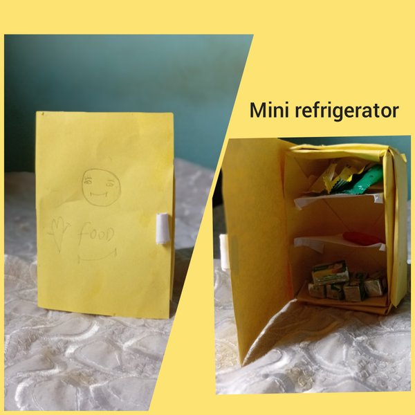 Diy mini refrigerator made with paper 