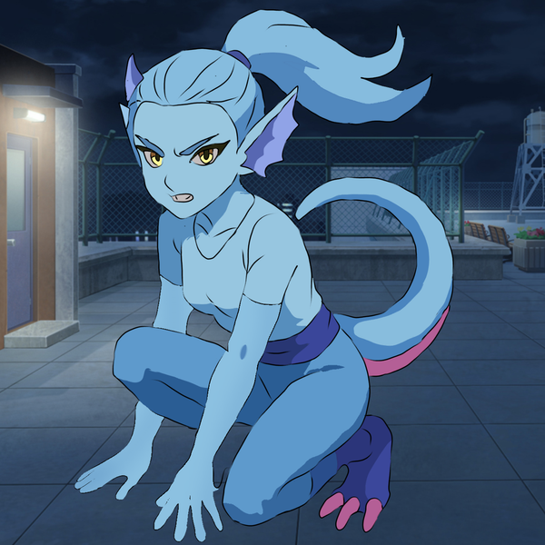 Fanart of Tiderion in female version/ Holozing 
