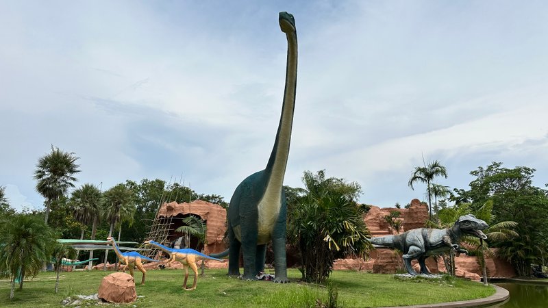 Newly paint dinosaur park walk and homecook for my family