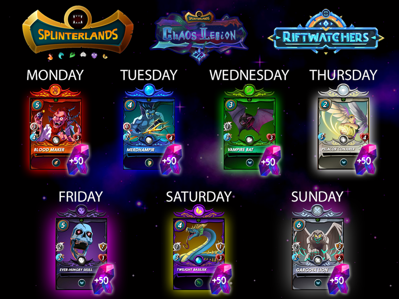 Splinterlands X3 Reward Card Giveaway + 50 DEC! [71]