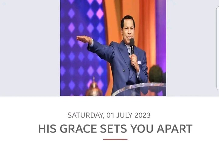 HIS GRACE SETS YOU APART
