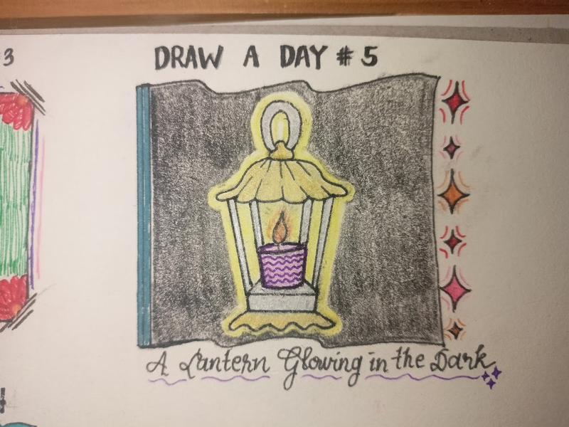 Draw a Day #5: A Lantern Glowing in the Dark