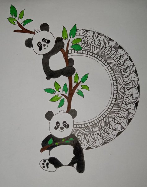 Mandala Art inspired by lazy-panda
