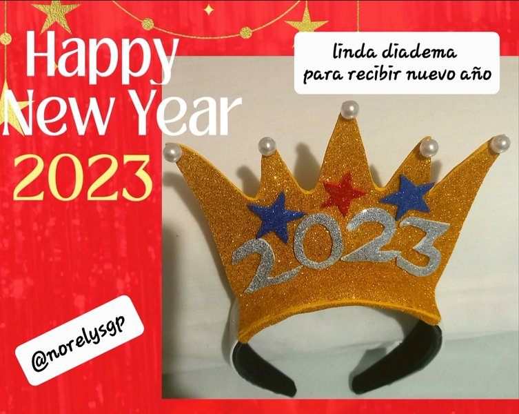 [Esp~Ing] Hermosa Diadema brillante para rebibir nuevo año por: @norelysgp   //  Beautiful sparkling tiara to celebrate the new year by: @norelysgp