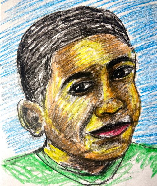 Early morning sketch of a boy