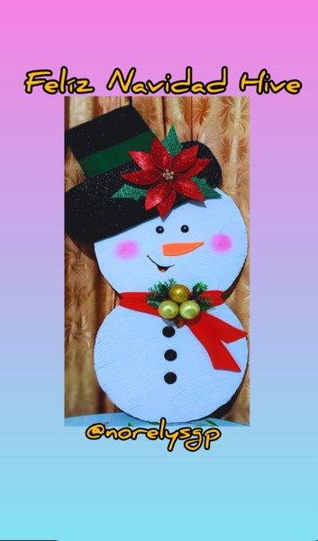 [Ing~Esp] ☃️💫 Beautiful snowman to decorate and wish for happiness  ☃️💫 Hermoso muñeco de nieve  para decorar y desear felicidad ☃️