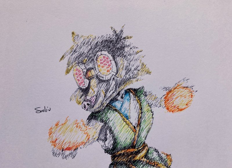 New Ink Drawing - Scavo Firebolt