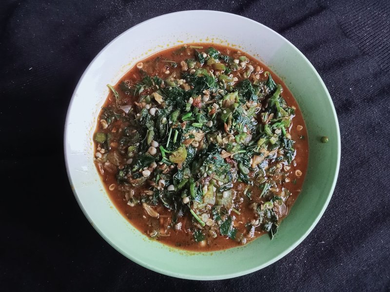 Okro soup and vegetables recipe 