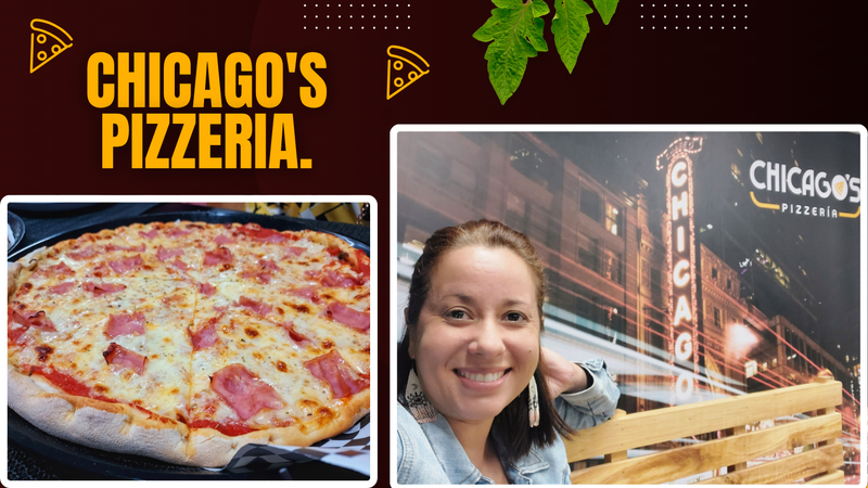 Enjoying Chicago's new pizzeria..🍕