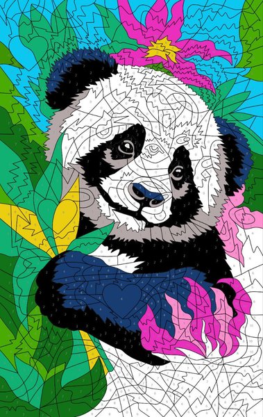 New works for coloring by numbers.