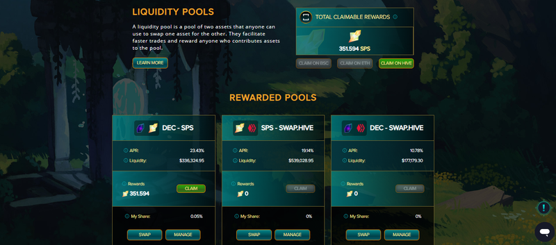SPLINTERLANDS - CLAIMED DEC-SPS LIQUIDITY REWARDS | ADDING MORE LIQUIDITY | CLAIMING AND STAKING OF COLONY TOKENS