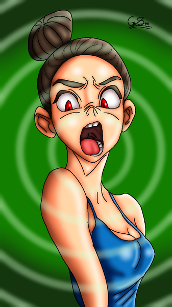 A Digital Art of An Angry Lady