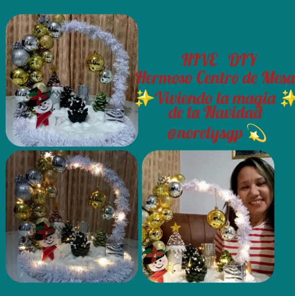ING-ESP:  Beautiful Christmas Table Centerpiece, recycling and creating  //   Hermoso Centro de Mesa Navideño, reciclando y creando