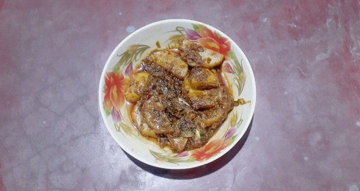 Special spicy recipe with handmade masala