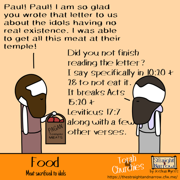 Torah 4 Churchies: Food - Meat sacrificed to idols
