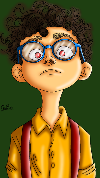 A Digital Art of An English Boy