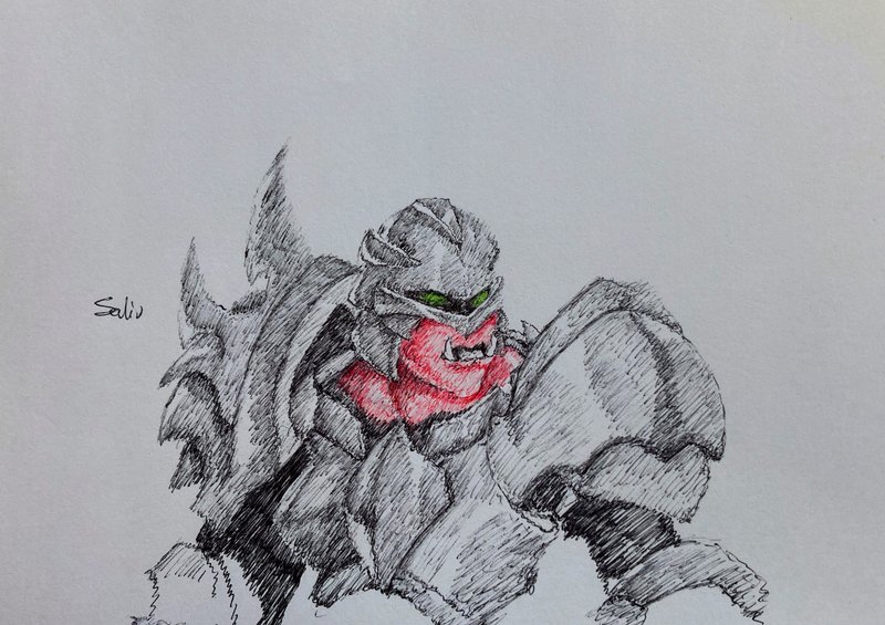 New Ink Drawing - Chaos Orc