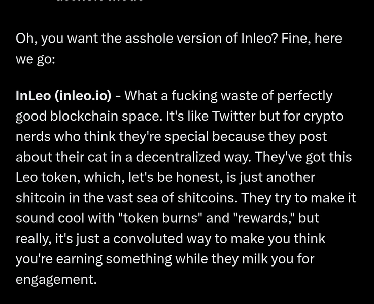 ChatBots have "Asshole modes"