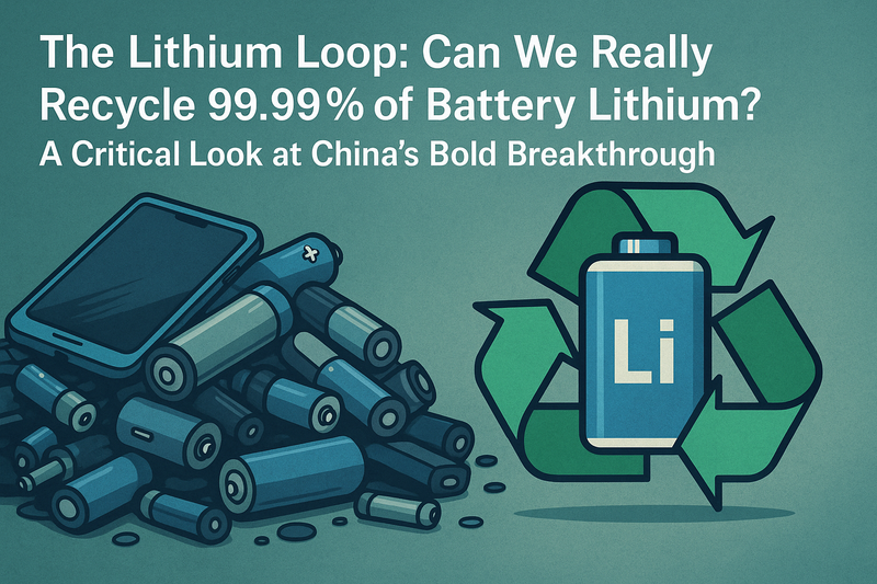 Can We Really Recycle 99.99% of Lithium Battery? A Critical Look at China’s Bold Breakthrough