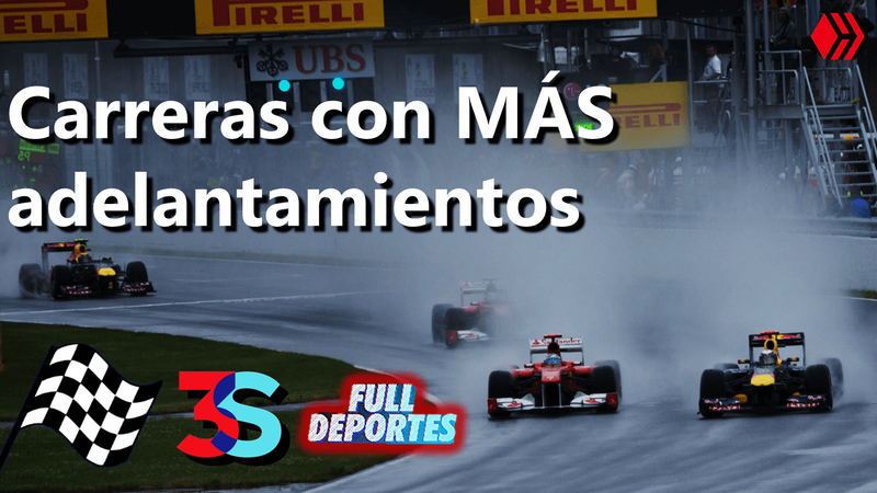 🏎➡️🏎Carreras con MÁS adelantamientos en la historia de la Fórmula 1 ¿Cuáles son?🏁 [ENG SUBS]