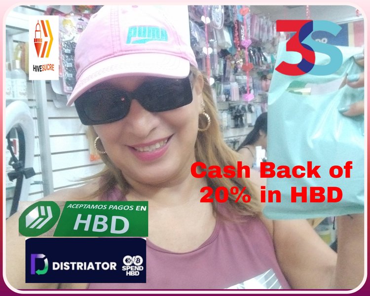 Cash Back of 20% en HBD de descuento
