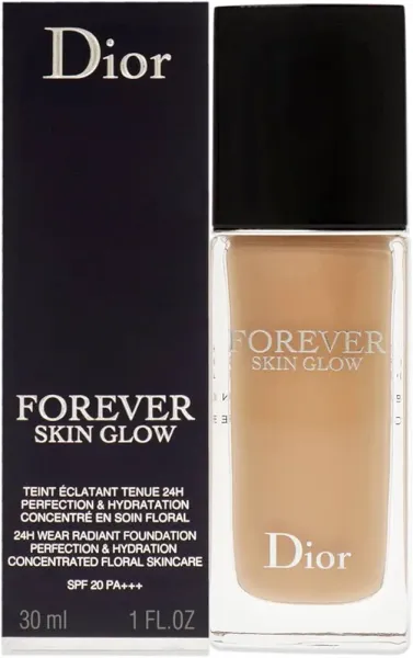Review: cleangirl, Christian Dior Forever Skin Glow 24h Wear Radiant Foundation 3W Warm/Glow SPF 20, 1.0 Ounce