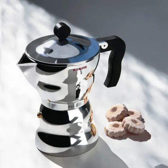 Review: coffeeshop.gifts, Alessi Stovetop Moka Pot - 3 Cup, Silver