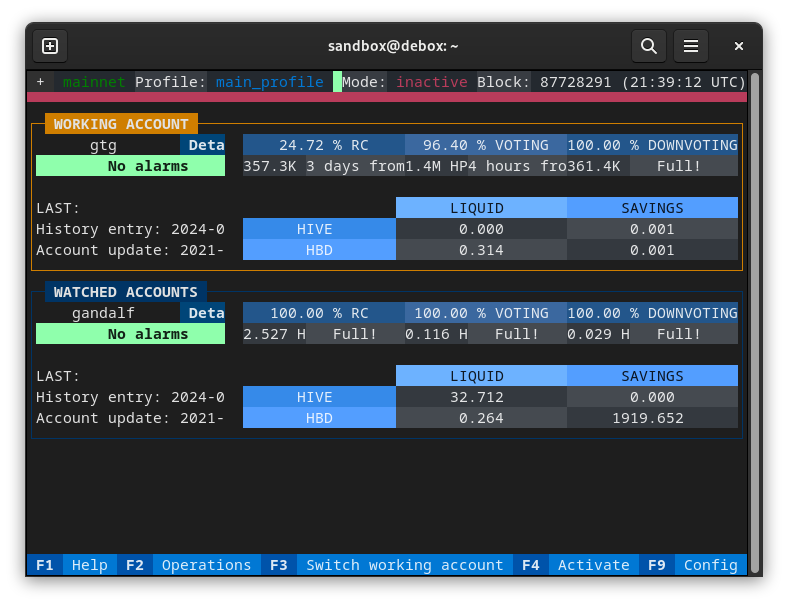 Clive dashboard