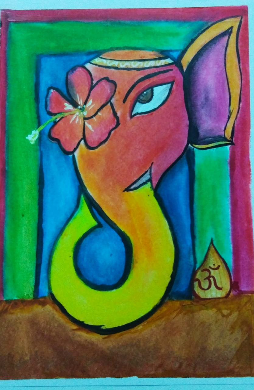 Find Lord Ganesha Oil pastel artwork A3 size paper by Mr Roy The Art Room  near me | Chatra (Chatra), Chatra, Jharkhand | Anar B2B Business App