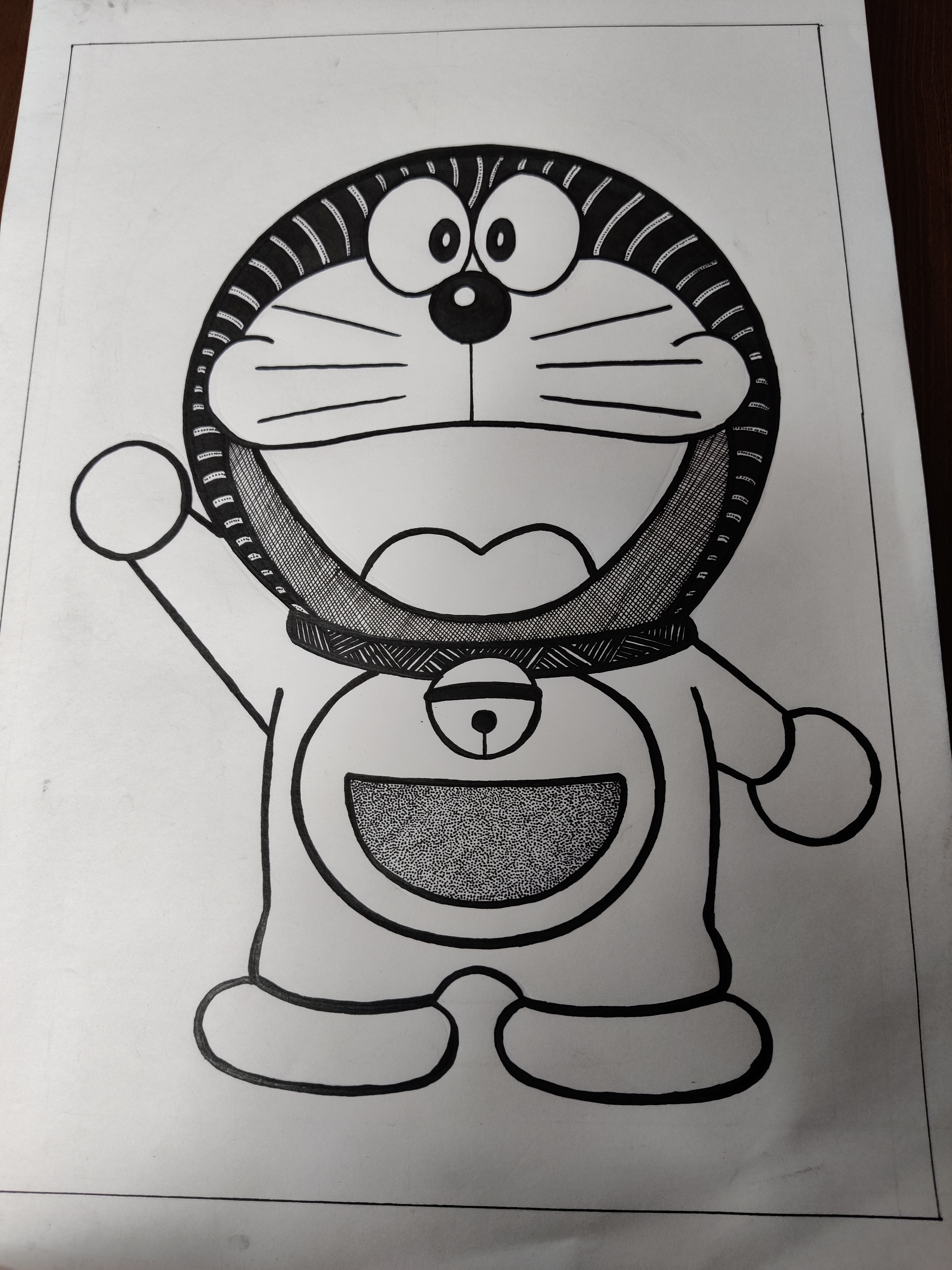 Easy cartoon drawing | how to draw doraemon using just a pencil  step-by-step - Bilibili
