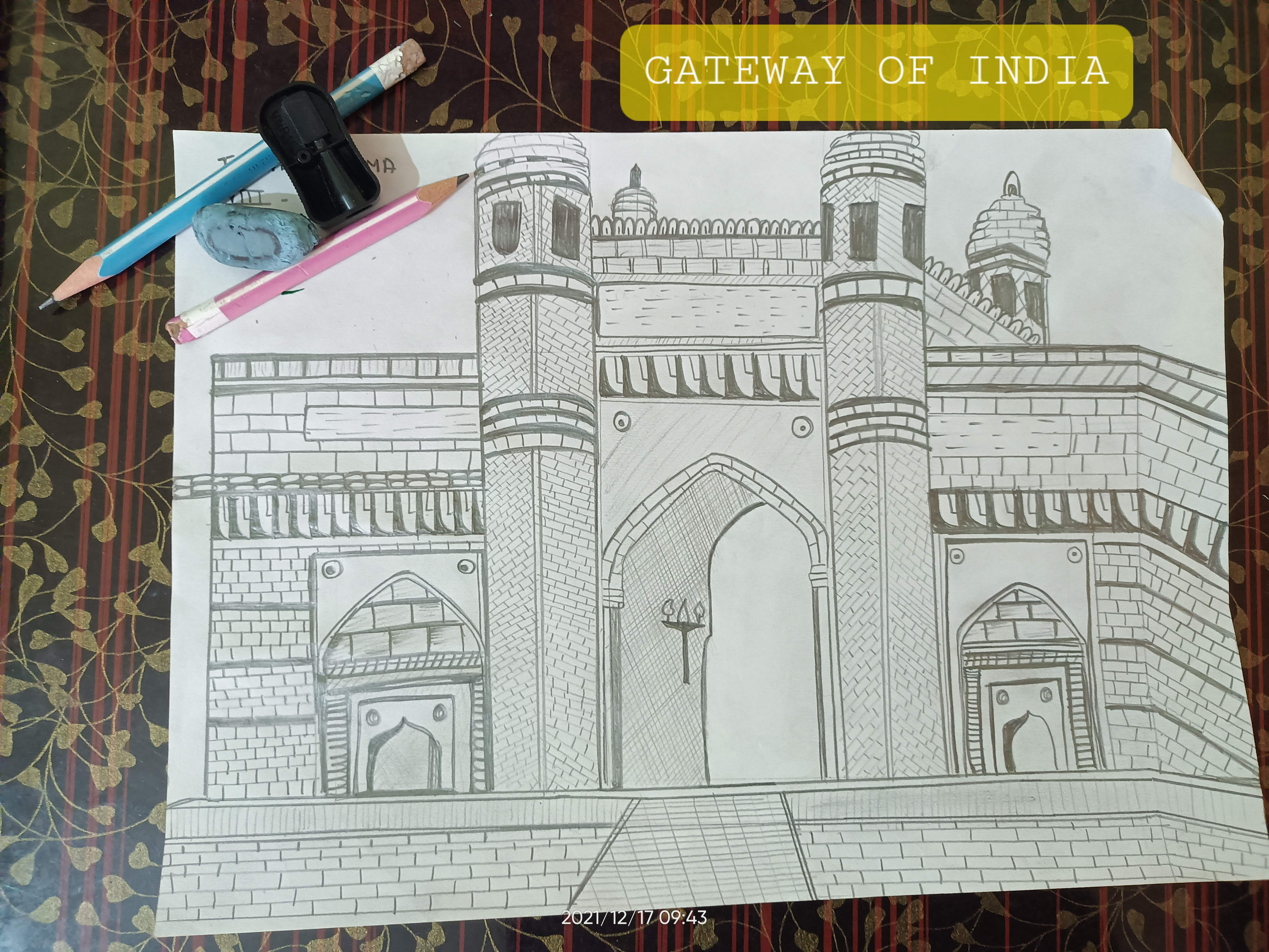 How to Draw Gateway of India | Easy Drawing | LearnByArt - YouTube
