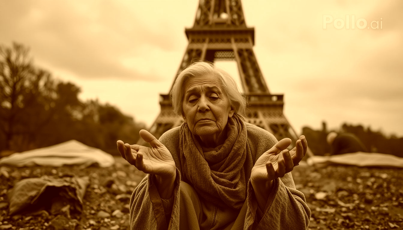  "An elderly woman in tattered clothing kneels in despair, her worn hands outstret.jpg"