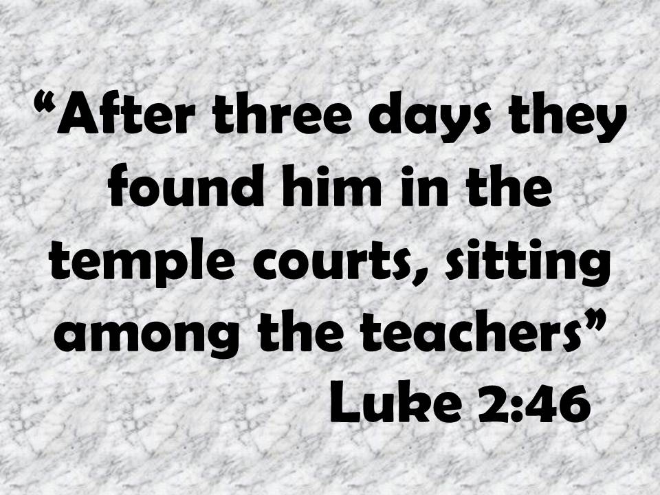 Child Jesus. After three days they found him in the temple courts, sitting among the teachers. Luke 2,46.jpg