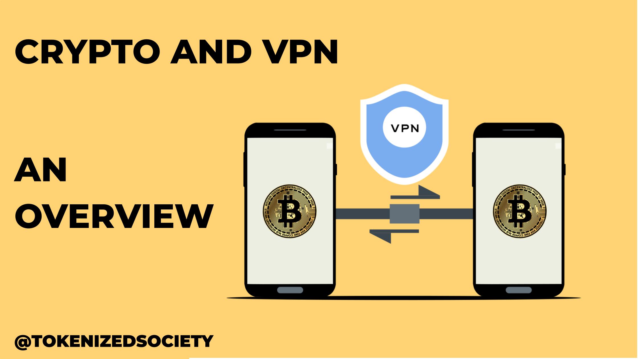 two smartphones with a bitcoin token on the screen and a VPN logo in the middle.jpg