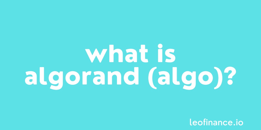 What is Algorand crypto (ALGO)?