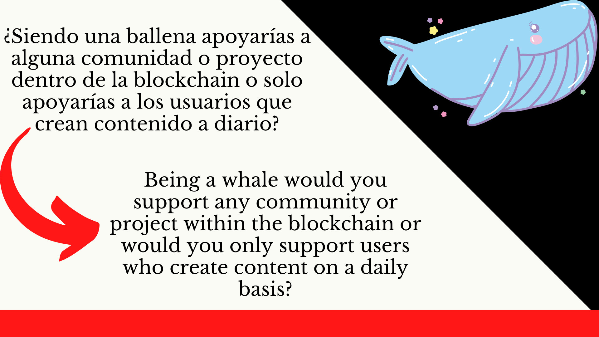 ¿Siendo una ballena apoyarías a alguna comunidad o proyecto dentro de la blockchain o solo apoyarías a los usuarios que crean contenido a diario.png