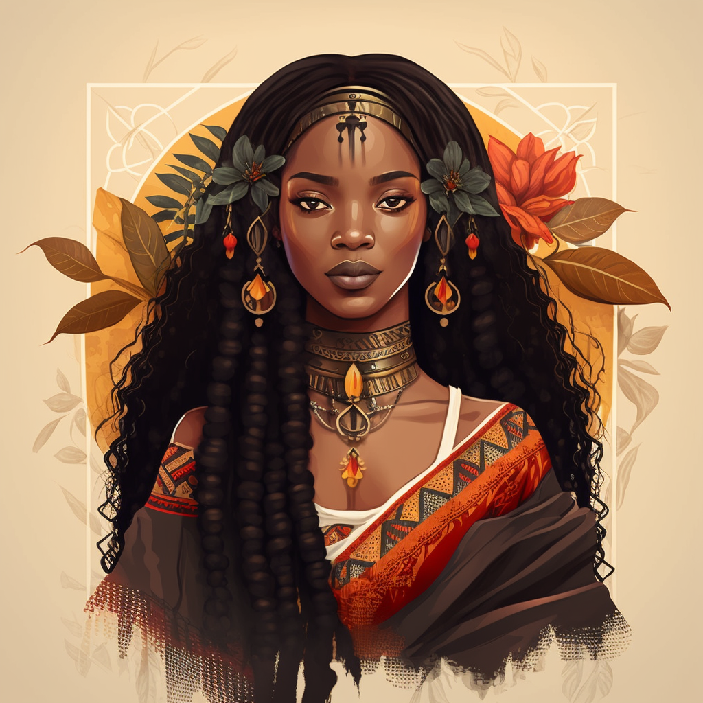 ackza_African_woman_with_long_hair_typical_ornaments_typical_d_0f3a29d3-6130-43c4-90f6-c800304270dc.png