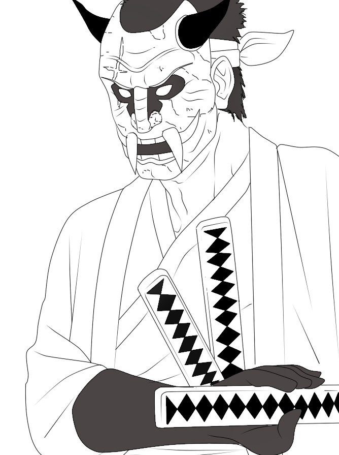 samurai demonio blanco y negro.png