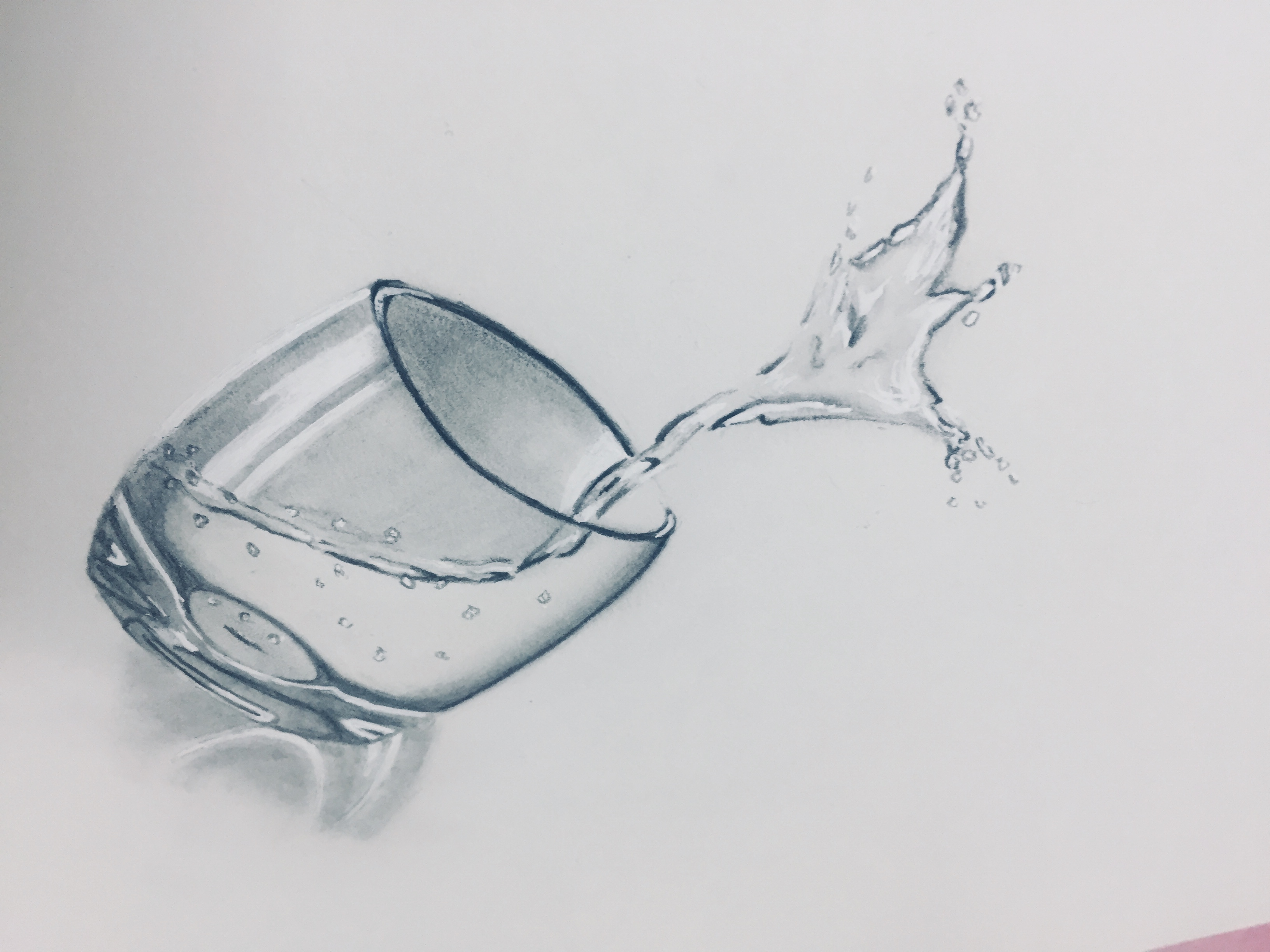 Premium Photo | Realistic Water Splash Drawing Hyperdetail Illustration  With Clever Humor