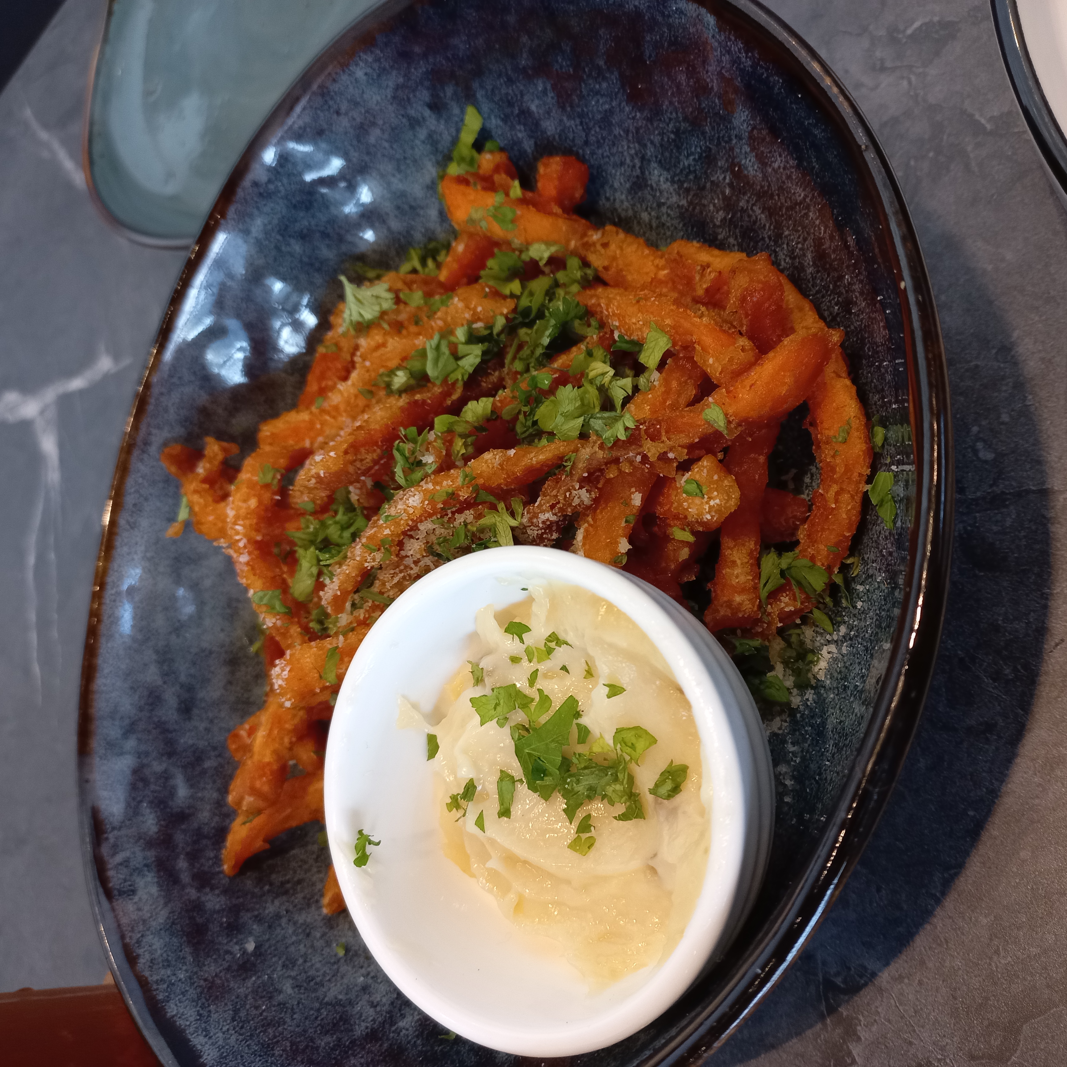 Sweet Potato Fries with Cheese